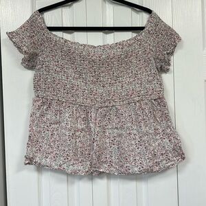 Floral off the shoulder top